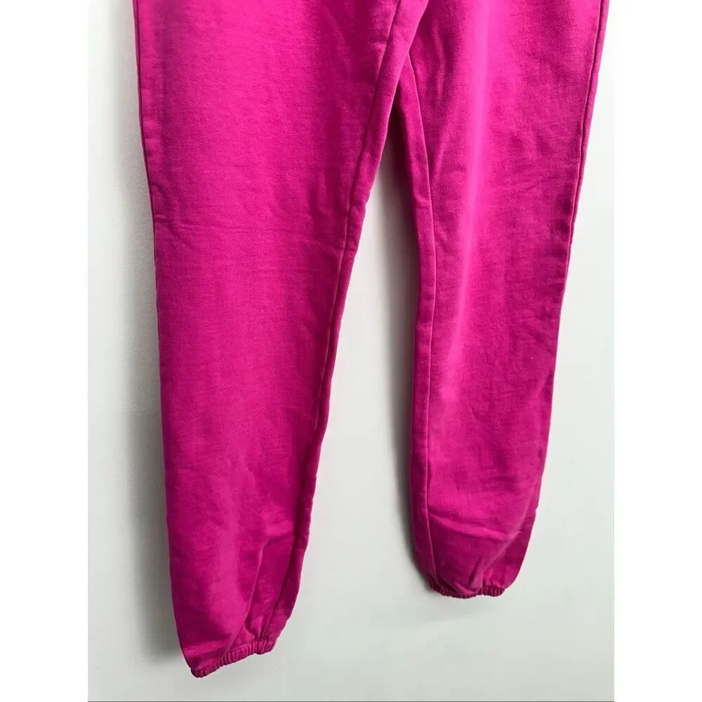 Body by Raven Tracy Pink Green Backshot Logo High Rise Elastic Waist Jogger Swea - Picture 7 of 16